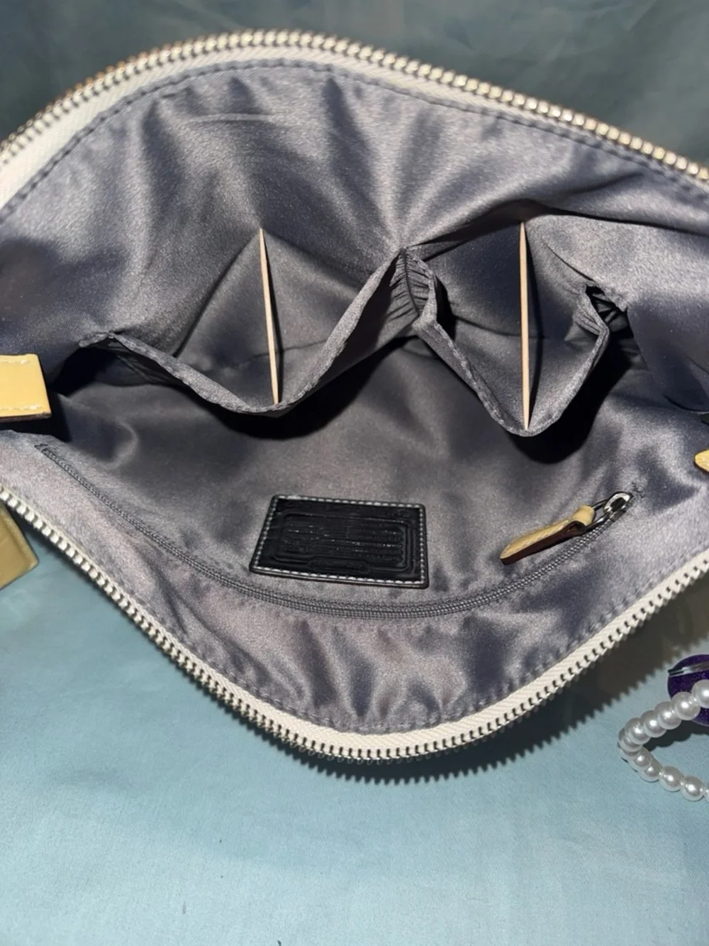 Coach Poppy Signature Sateen Hippie Crossbody Bag